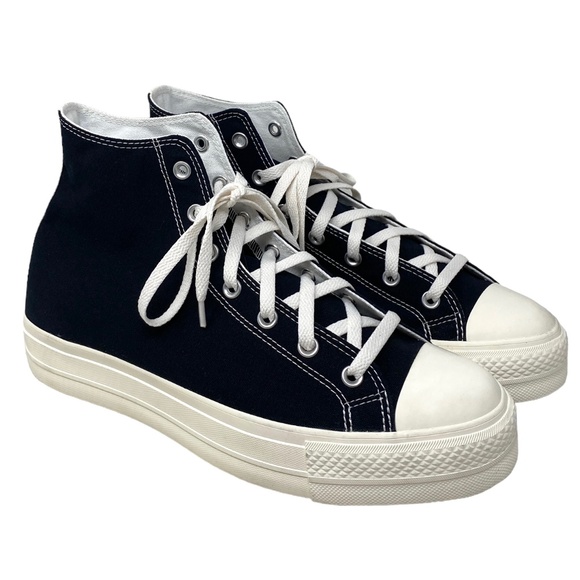 Converse Ctas Lift Platform Shoes Hi Canvas Black Red Men's Custom 171209C-WWBLR - Picture 1 of 9